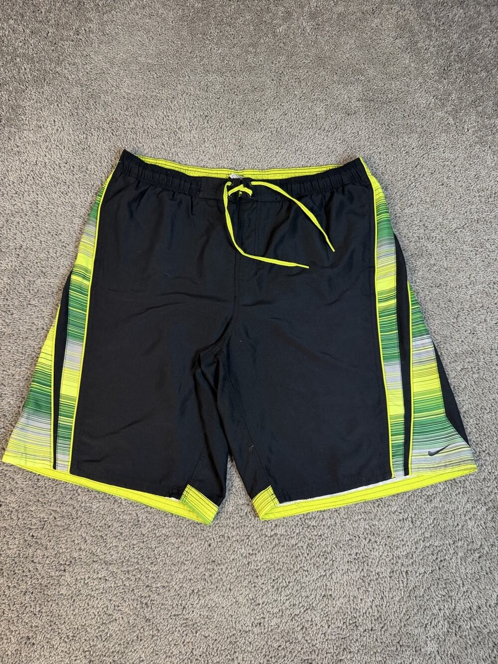 Nike Shorts Mens XL Black Basketball Polyester Microfiber Lined 11 In Pockets